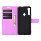 For Motorola One Fusion+ Litchi Texture Horizontal Flip Protective Case with Holder & Card Slots & Wallet(Purple) - 4