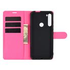 For Motorola One Fusion+ Litchi Texture Horizontal Flip Protective Case with Holder & Card Slots & Wallet(Rose red) - 4