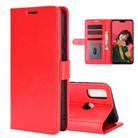 For Huawei Y8S R64 Texture Single Horizontal Flip Protective Case with Holder & Card Slots & Wallet& Photo Frame(Red) - 1