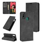 For Huawei Y8S  Retro-skin Business Magnetic Suction Leather Case with Holder & Card Slots & Wallet(Black) - 1
