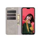 For Huawei Y8S  Retro-skin Business Magnetic Suction Leather Case with Holder & Card Slots & Wallet(Grey) - 3