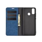 For Huawei Y8S  Retro-skin Business Magnetic Suction Leather Case with Holder & Card Slots & Wallet(Dark Blue) - 2