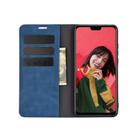 For Huawei Y8S  Retro-skin Business Magnetic Suction Leather Case with Holder & Card Slots & Wallet(Dark Blue) - 3