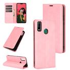 For Huawei Y8S  Retro-skin Business Magnetic Suction Leather Case with Holder & Card Slots & Wallet(Pink) - 1
