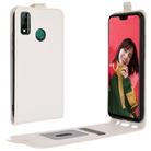 For Huawei Y8S R64 Texture Single Vertical Flip Leather Protective Case with Card Slots & Photo Frame(White) - 1