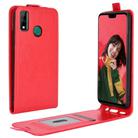 For Huawei Y8S R64 Texture Single Vertical Flip Leather Protective Case with Card Slots & Photo Frame(Red) - 1
