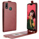 For Huawei Y8S R64 Texture Single Vertical Flip Leather Protective Case with Card Slots & Photo Frame(Brown) - 1
