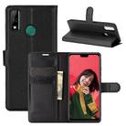 For Huawei Y8S Litchi Texture Horizontal Flip Protective Case with Holder & Card Slots & Wallet(Black) - 1