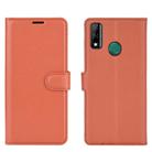 For Huawei Y8S Litchi Texture Horizontal Flip Protective Case with Holder & Card Slots & Wallet(Brown) - 2