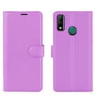 For Huawei Y8S Litchi Texture Horizontal Flip Protective Case with Holder & Card Slots & Wallet(Purple) - 2