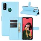 For Huawei Y8S Litchi Texture Horizontal Flip Protective Case with Holder & Card Slots & Wallet(Blue) - 1