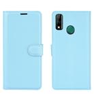 For Huawei Y8S Litchi Texture Horizontal Flip Protective Case with Holder & Card Slots & Wallet(Blue) - 2