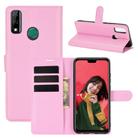 For Huawei Y8S Litchi Texture Horizontal Flip Protective Case with Holder & Card Slots & Wallet(Pink) - 1