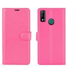 For Huawei Y8S Litchi Texture Horizontal Flip Protective Case with Holder & Card Slots & Wallet(Rose red) - 2