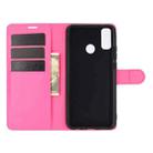 For Huawei Y8S Litchi Texture Horizontal Flip Protective Case with Holder & Card Slots & Wallet(Rose red) - 3