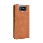 For Asus Zenfone 7 ZS670KS/Zenfone 7 Pro ZS671KS Magnetic Buckle Retro Crazy Horse Texture Horizontal Flip Leather Case  , with Holder & Card Slots & Photo Frame(Brown) - 3