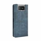 For Asus Zenfone 7 ZS670KS/Zenfone 7 Pro ZS671KS Magnetic Buckle Retro Crazy Horse Texture Horizontal Flip Leather Case  , with Holder & Card Slots & Photo Frame(Blue) - 4