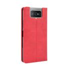For Asus Zenfone 7 ZS670KS/Zenfone 7 Pro ZS671KS Magnetic Buckle Retro Crazy Horse Texture Horizontal Flip Leather Case  , with Holder & Card Slots & Photo Frame(Red) - 4