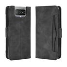 For Asus Zenfone 7 ZS670KS/Zenfone 7 Pro ZS671KS Wallet Style Skin Feel Calf Pattern Leather Case ，with Separate Card Slot(Black) - 1