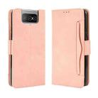 For Asus Zenfone 7 ZS670KS/Zenfone 7 Pro ZS671KS Wallet Style Skin Feel Calf Pattern Leather Case ，with Separate Card Slot(Pink) - 1