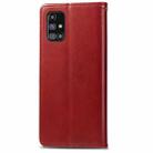 For Samsung Galaxy M31s Solid Color Leather Buckle Phone Case with Lanyard & Photo Frame & Card Slot & Wallet & Stand Function(Red) - 4