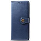 For Huawei Mate 40 Lite/Maimang 9 Solid Color Leather Buckle Phone Case with Lanyard & Photo Frame & Card Slot & Wallet & Stand Function(Blue) - 2