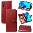 For Huawei Mate 40 Lite/Maimang 9 Solid Color Leather Buckle Phone Case with Lanyard & Photo Frame & Card Slot & Wallet & Stand Function(Red) - 1