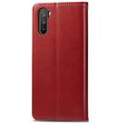 For Huawei Mate 40 Lite/Maimang 9 Solid Color Leather Buckle Phone Case with Lanyard & Photo Frame & Card Slot & Wallet & Stand Function(Red) - 5