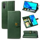 For Huawei Mate 40 Lite/Maimang 9 Solid Color Leather Buckle Phone Case with Lanyard & Photo Frame & Card Slot & Wallet & Stand Function(Green) - 1