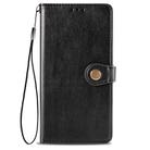 For OPPO Realme C12 Solid Color Leather Buckle Phone Case with Lanyard & Photo Frame & Card Slot & Wallet & Stand Function(Black) - 2