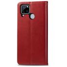For OPPO Realme C12 Solid Color Leather Buckle Phone Case with Lanyard & Photo Frame & Card Slot & Wallet & Stand Function(Red) - 4