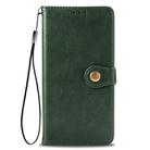 For OPPO Realme C12 Solid Color Leather Buckle Phone Case with Lanyard & Photo Frame & Card Slot & Wallet & Stand Function(Green) - 2