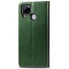 For OPPO Realme C12 Solid Color Leather Buckle Phone Case with Lanyard & Photo Frame & Card Slot & Wallet & Stand Function(Green) - 4