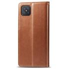 For OPPO A92s Solid Color Leather Buckle Phone Case with Lanyard & Photo Frame & Card Slot & Wallet & Stand Function(Brown) - 4