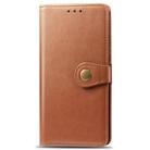 For LG K41S Retro Solid Color Leather Buckle Phone Case with Lanyard & Photo Frame & Card Slot & Wallet & Stand Function(Brown) - 2