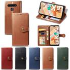 For LG K51S Retro Solid Color Leather Buckle Phone Case with Lanyard & Photo Frame & Card Slot & Wallet & Stand Function(Green) - 4