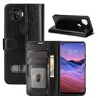 For ZTE A1 ZTG01 (Japanese version) R64 Texture Single Horizontal Flip Protective Case with Holder & Card Slots & Wallet& Photo Frame(Black) - 2