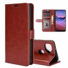 For ZTE A1 ZTG01 (Japanese version) R64 Texture Single Horizontal Flip Protective Case with Holder & Card Slots & Wallet& Photo Frame(Brown) - 1