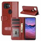 For ZTE A1 ZTG01 (Japanese version) R64 Texture Single Horizontal Flip Protective Case with Holder & Card Slots & Wallet& Photo Frame(Brown) - 2