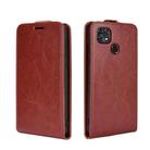 For ZTE Blade 10 Smart/ Blade 20 R64 Texture Single Vertical Flip Leather Protective Case with Card Slots & Photo Frame(Brown) - 2