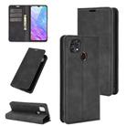 For ZTE Blade 10 Smart / Blade 20 Retro-skin Business Magnetic Suction Leather Case with Holder & Card Slots & Wallet(Black) - 1