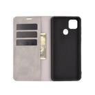 For ZTE Blade 10 Smart / Blade 20 Retro-skin Business Magnetic Suction Leather Case with Holder & Card Slots & Wallet(Grey) - 3