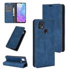 For ZTE Blade 10 Smart / Blade 20 Retro-skin Business Magnetic Suction Leather Case with Holder & Card Slots & Wallet(Dark Blue) - 1