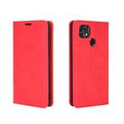 For ZTE Blade 10 Smart / Blade 20 Retro-skin Business Magnetic Suction Leather Case with Holder & Card Slots & Wallet(Red) - 2