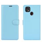 For ZTE Blade 10 Smart/Blade 20 Litchi Texture Horizontal Flip Protective Case with Holder & Card Slots & Wallet(Blue) - 2