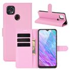 For ZTE Blade 10 Smart/Blade 20 Litchi Texture Horizontal Flip Protective Case with Holder & Card Slots & Wallet(Pink) - 1
