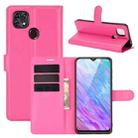 For ZTE Blade 10 Smart/Blade 20 Litchi Texture Horizontal Flip Protective Case with Holder & Card Slots & Wallet(Rose red) - 1