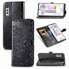 For LG Velvet 5G Mandala Flower Embossed Horizontal Flip Leather Case with Bracket / Card Slot / Wallet / Lanyard(Black) - 2