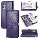 For LG Velvet 5G Mandala Flower Embossed Horizontal Flip Leather Case with Bracket / Card Slot / Wallet / Lanyard(Purple) - 2