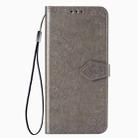 For LG Velvet 5G Mandala Flower Embossed Horizontal Flip Leather Case with Bracket / Card Slot / Wallet / Lanyard(Gray) - 3